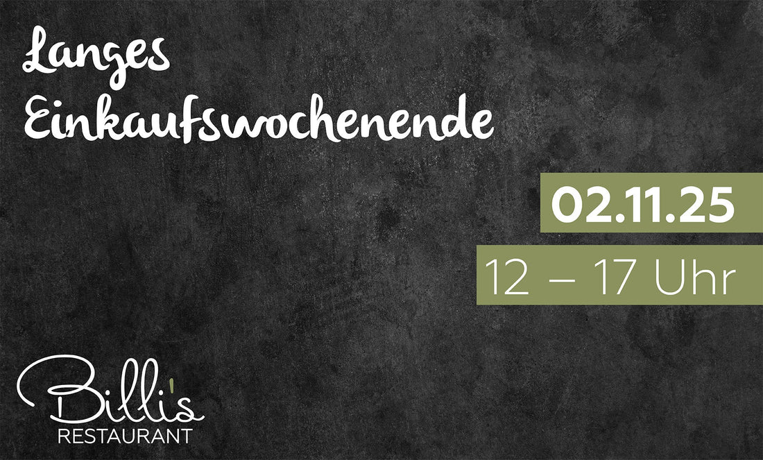 Geöffnet am Verkaufsoffenen Sonntag den 02.11.2025
